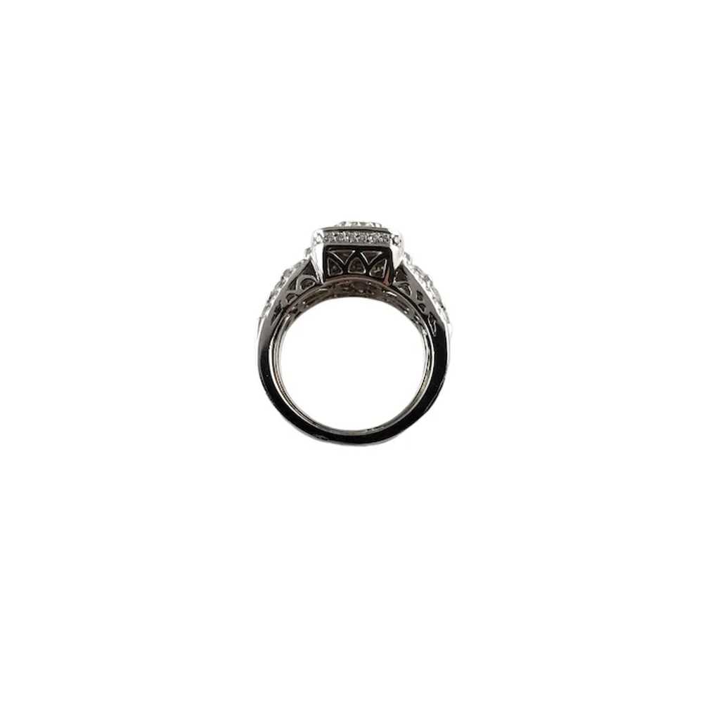 Vintage Platinum Diamond Halo Engagement Ring Siz… - image 5