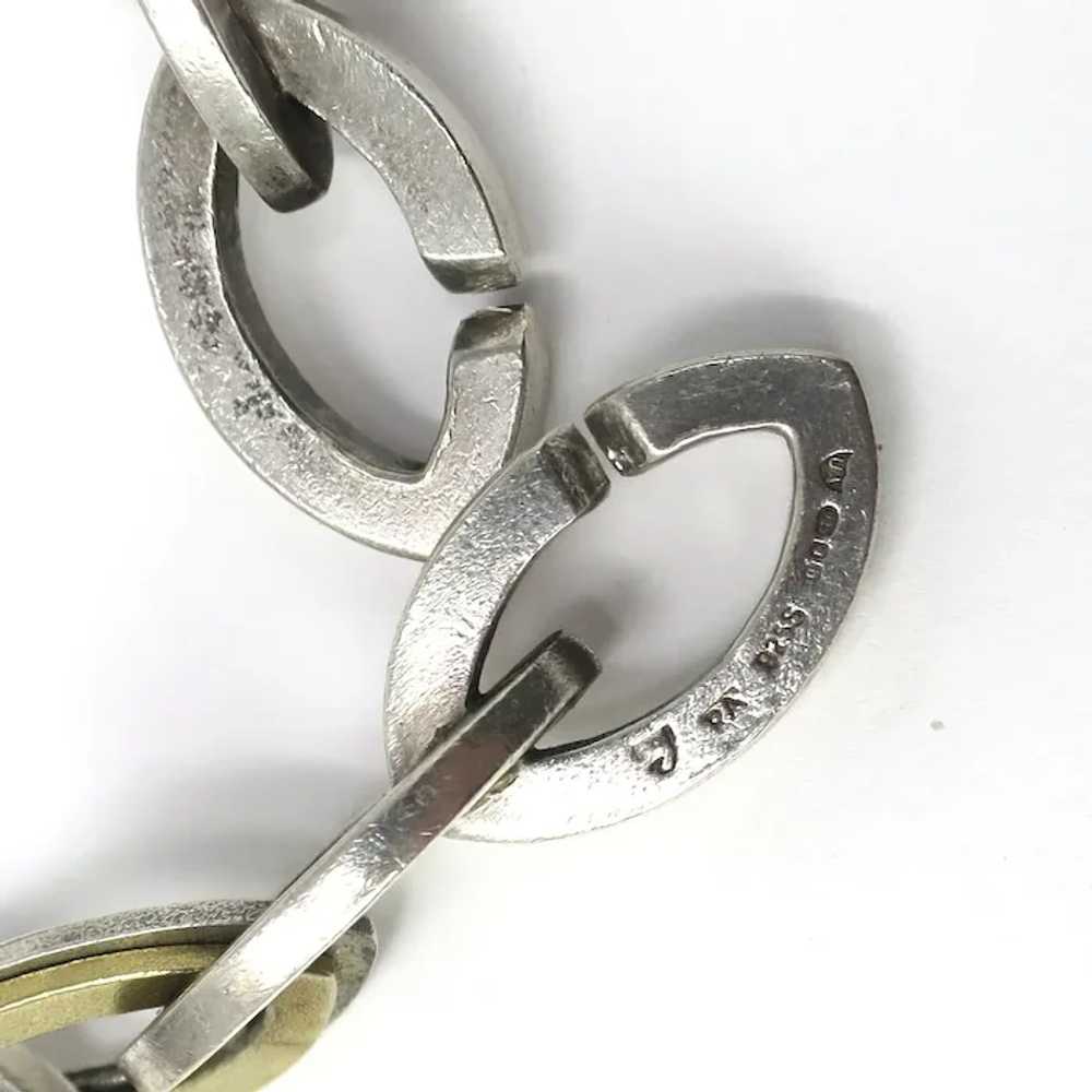 Vintage Scandinavian Designer Large Link Bracelet… - image 10