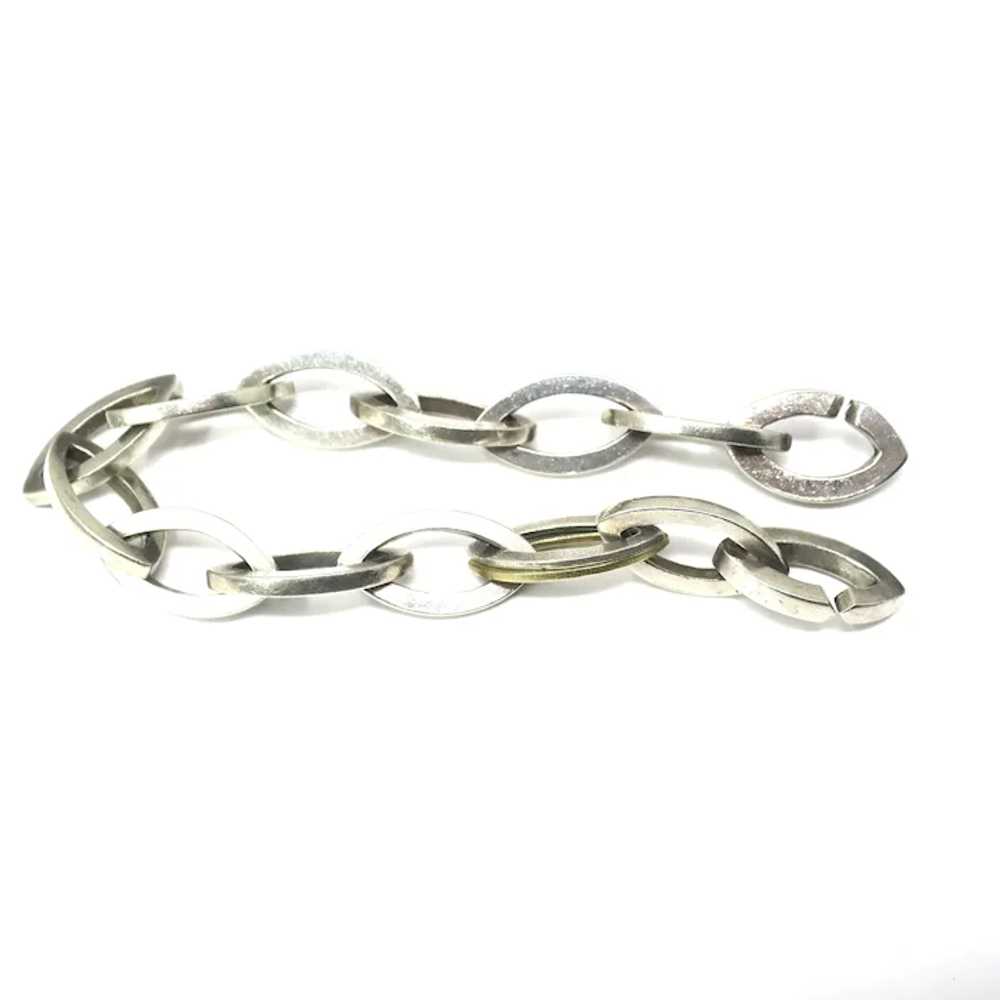 Vintage Scandinavian Designer Large Link Bracelet… - image 6