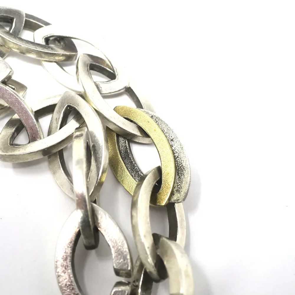 Vintage Scandinavian Designer Large Link Bracelet… - image 9
