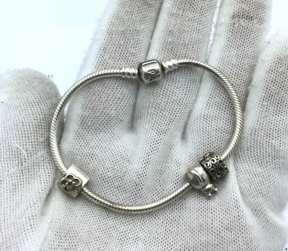 Pandora Sterling Silver Charm Bracelet - image 6