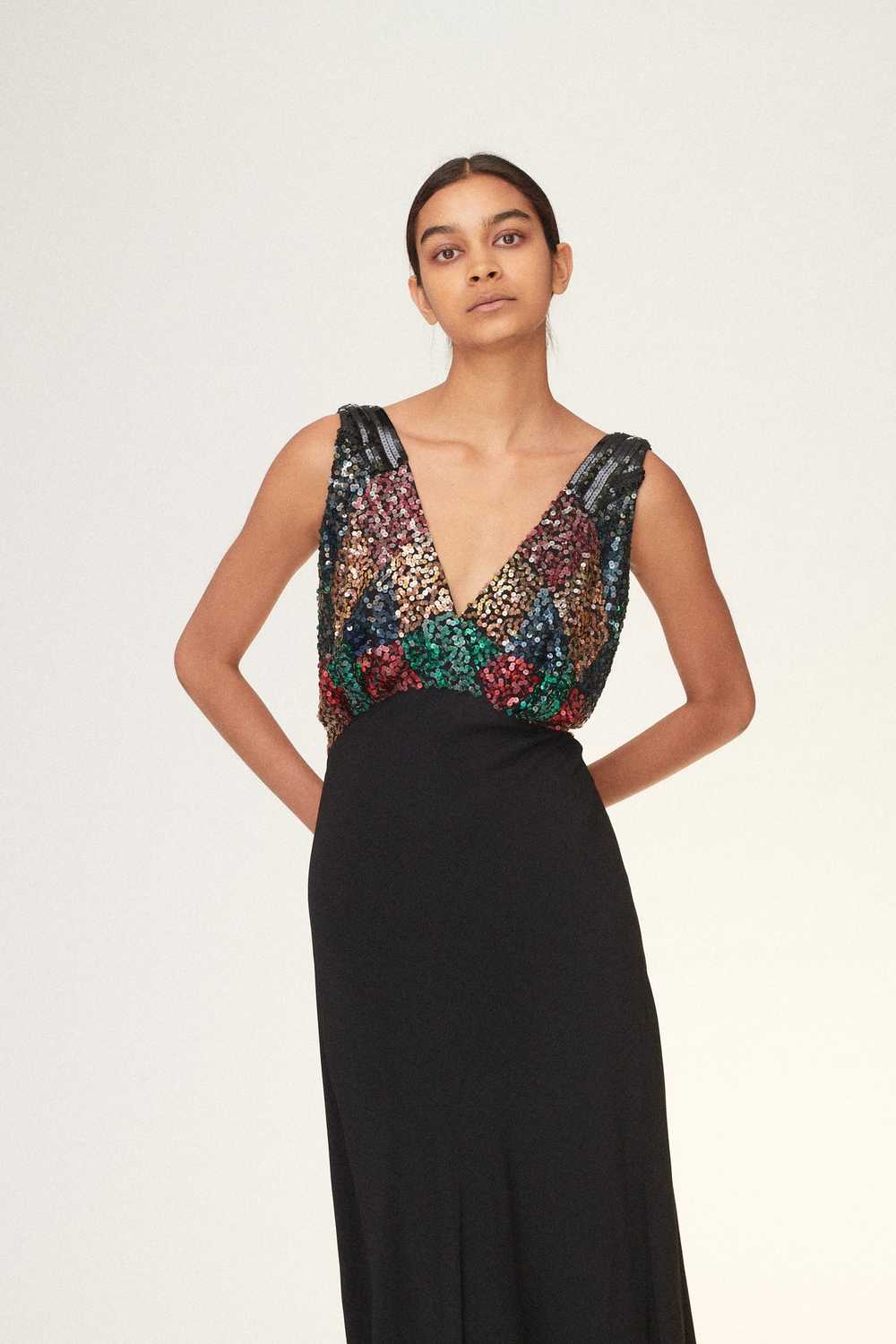 Sequined Detail Bodice Dress - image 1