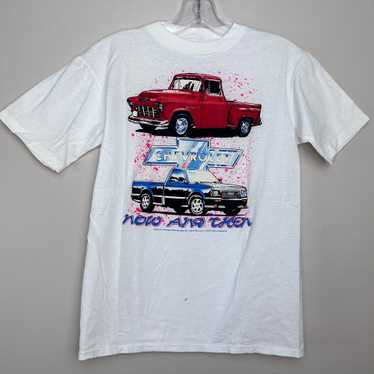 1990s Chevrolet Truck Now and Then T-Shirt, Size S