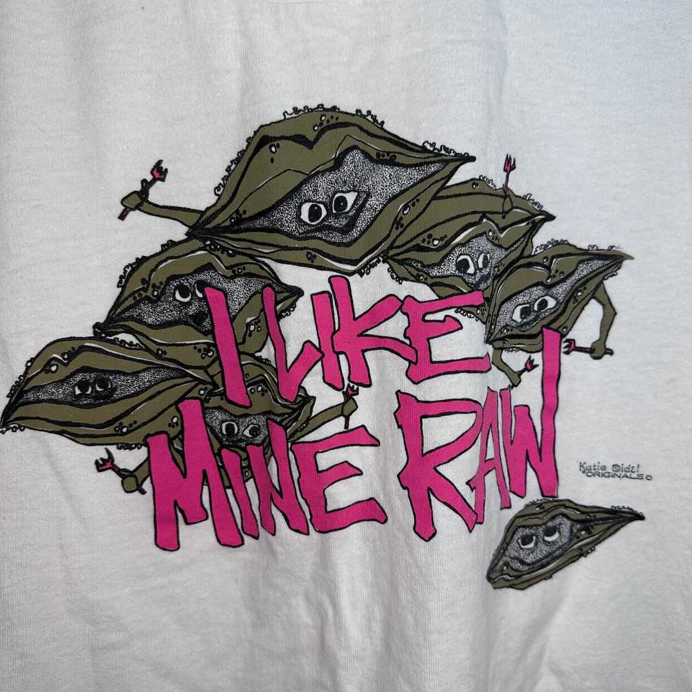 1990s I Like Mine Raw Oysters T-Shirt, Size M/L, … - image 2