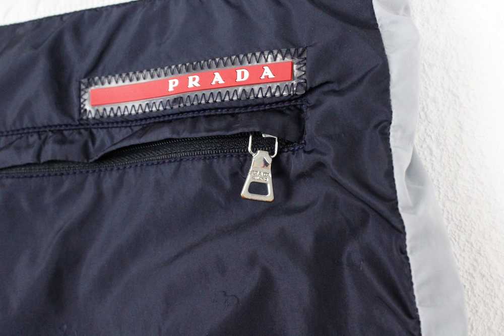 Prada Prada Red Logo Navy Nylon Swim Shorts - image 4
