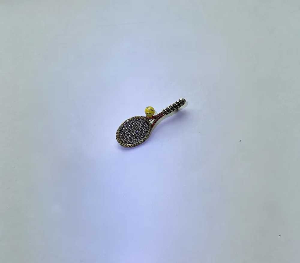 Heidi Daus Tennis Racket Pin - image 5