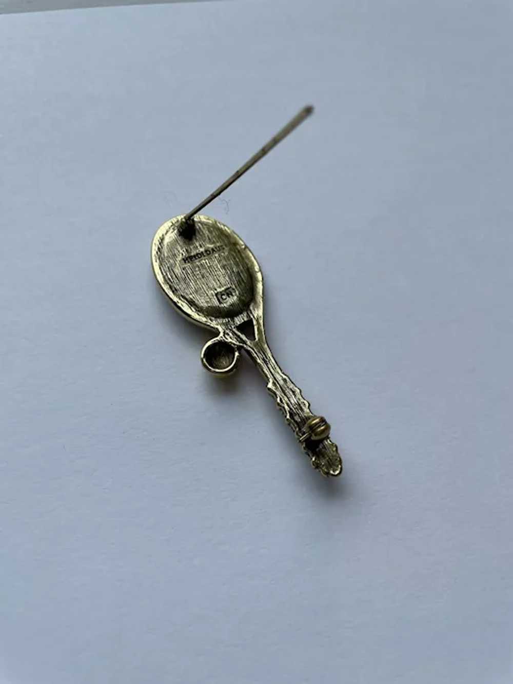 Heidi Daus Tennis Racket Pin - image 8