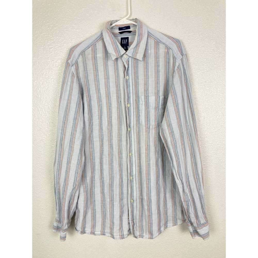 Gap Gap Striped 100% Linen Button Down Shirt Men … - image 11