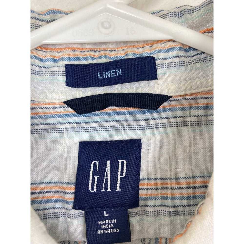 Gap Gap Striped 100% Linen Button Down Shirt Men … - image 9