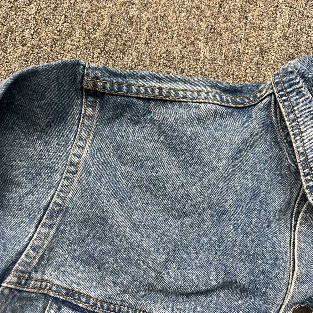 Grail × Vintage Vintage 80s Jean Jacket Medium Bl… - image 9