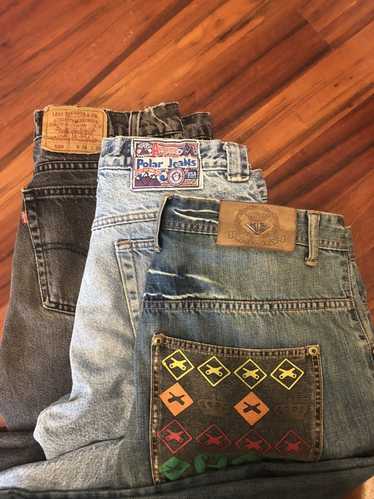 Jnco × Vintage Rare Vintage Embroidered Jeans