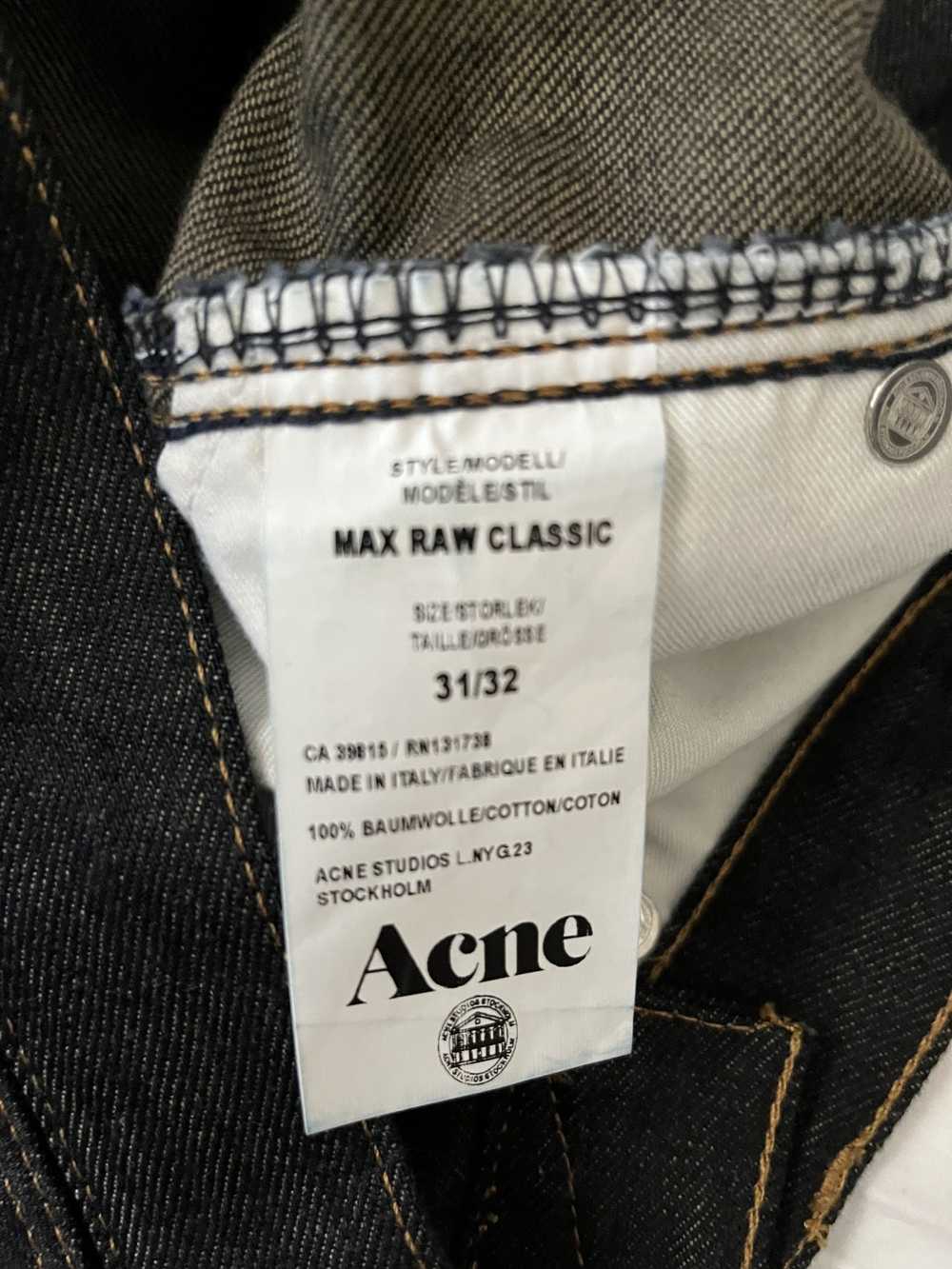 Acne Studios Acne Studio Raw Indigo Jeans MADE IN… - image 3