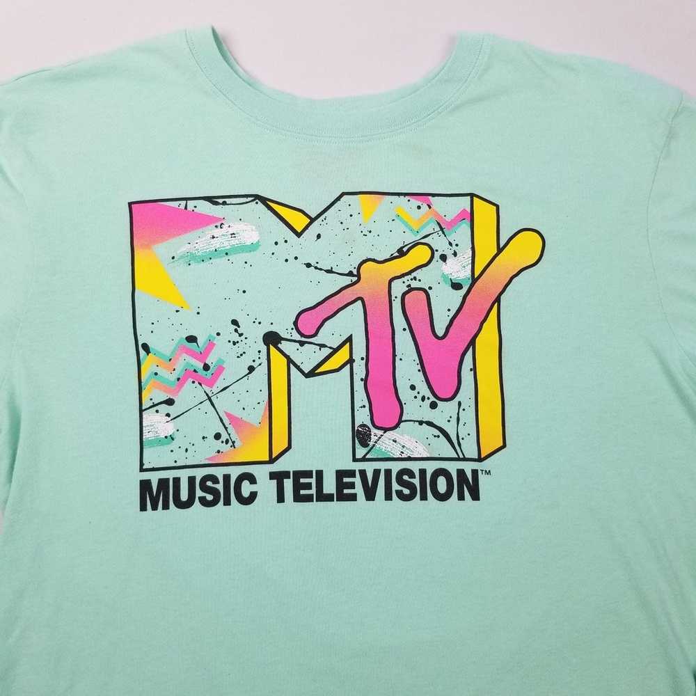 Mtv MTV Mint Green Long Sleeve Shirt Size Medium - image 1