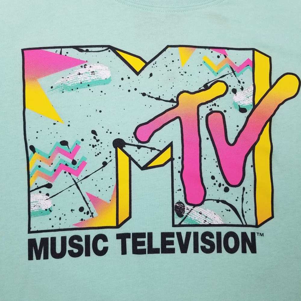 Mtv MTV Mint Green Long Sleeve Shirt Size Medium - image 4