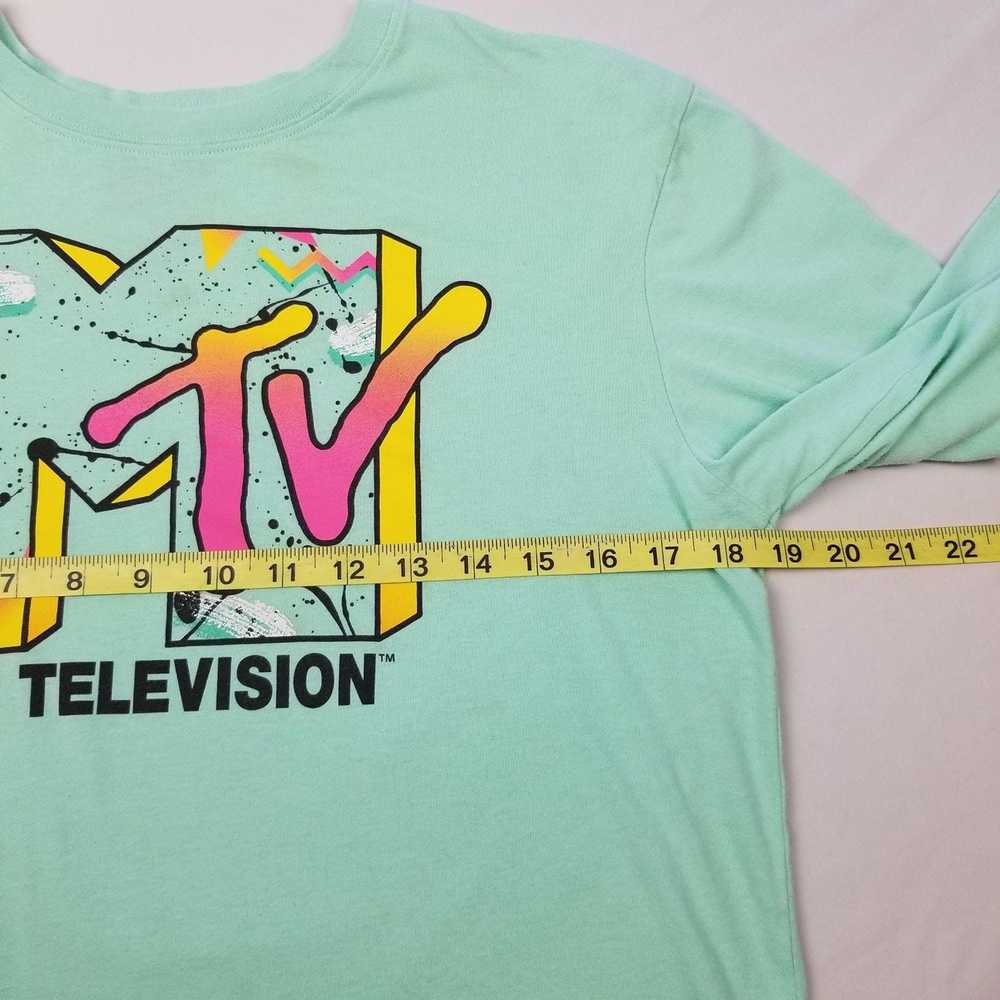 Mtv MTV Mint Green Long Sleeve Shirt Size Medium - image 6