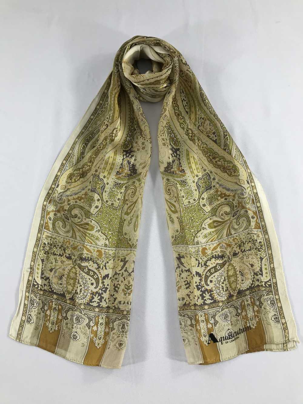 Aquascutum Vintage Aquascutum Silk Scarf - image 2