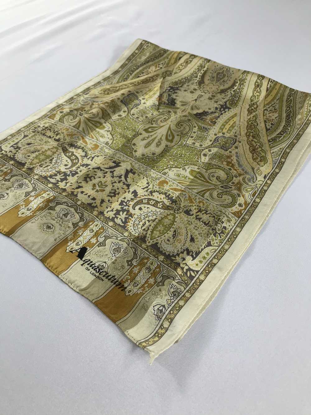 Aquascutum Vintage Aquascutum Silk Scarf - image 4