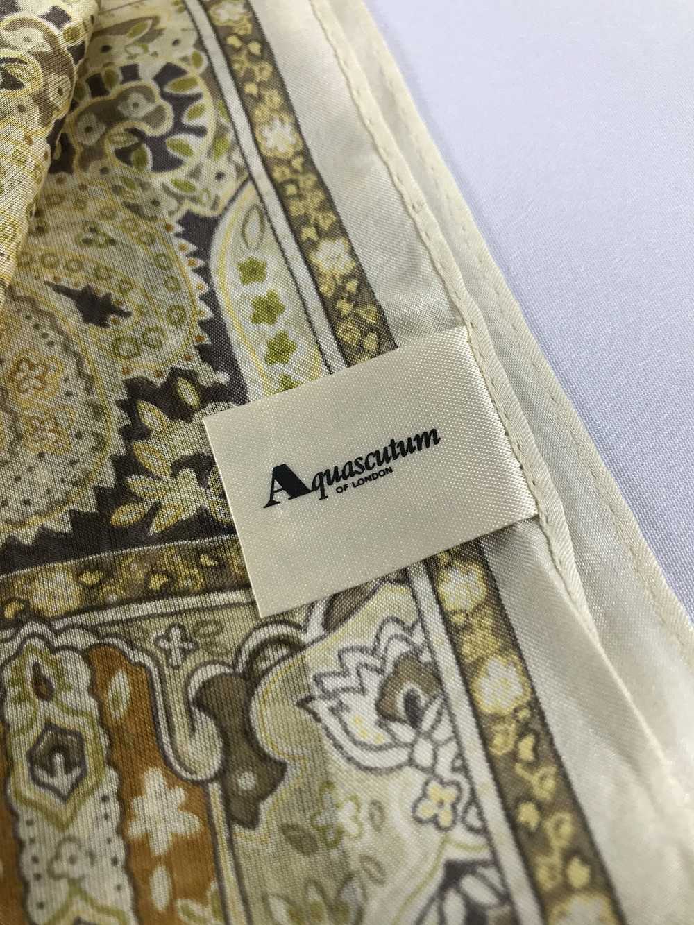 Aquascutum Vintage Aquascutum Silk Scarf - image 5