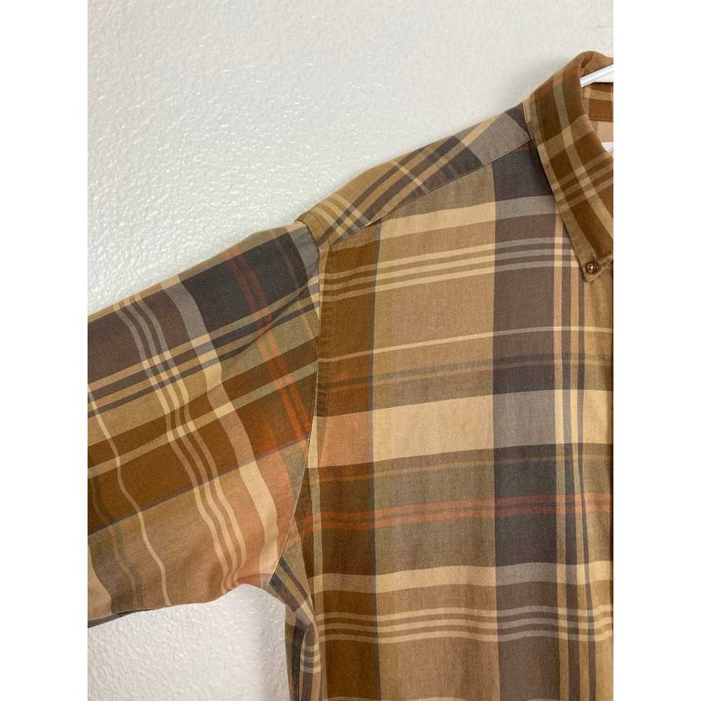 Brooks Brothers Brooks Brothers Brown Plaid Flann… - image 6