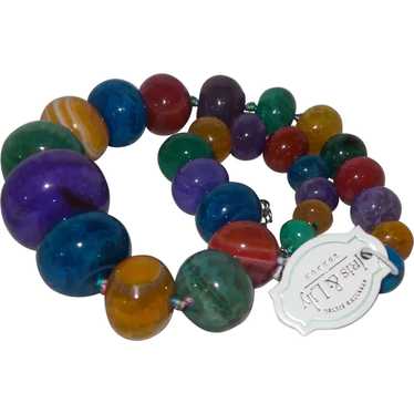 Signed Iris & Lily London Agate Necklace - image 1
