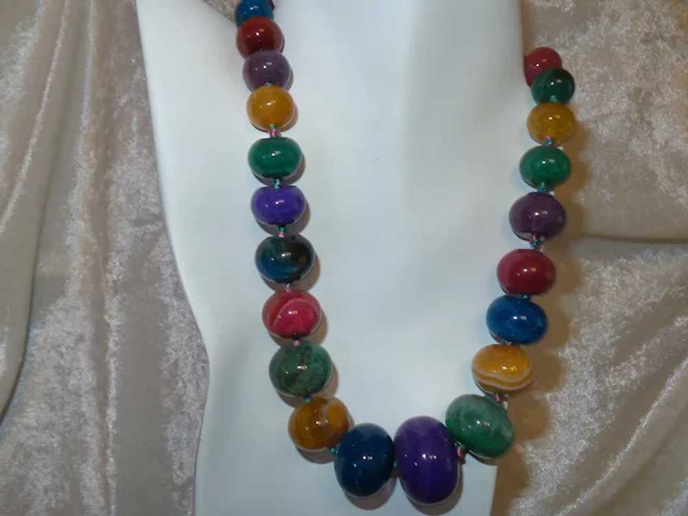 Signed Iris & Lily London Agate Necklace - image 6