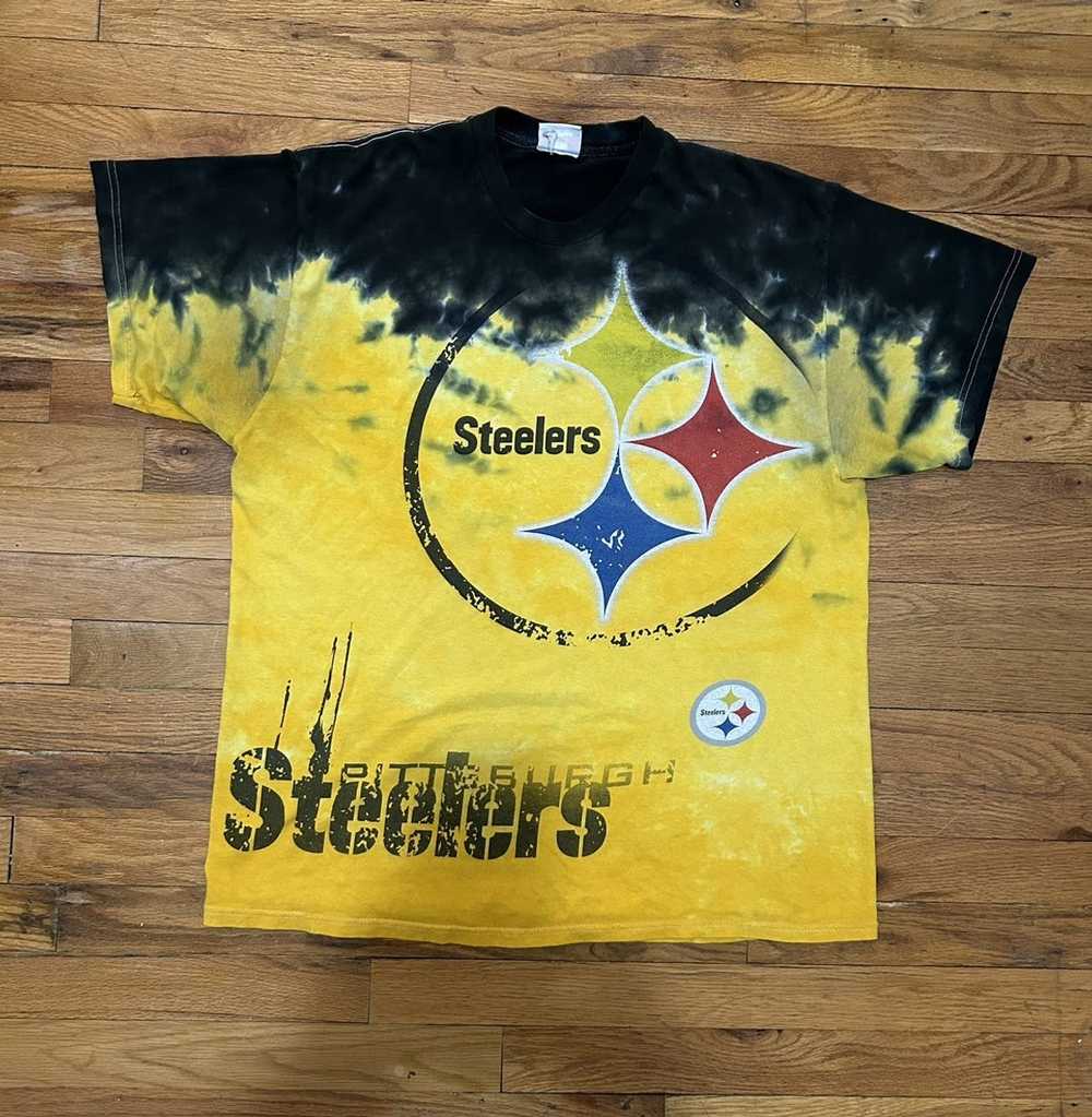 NFL × Vintage 2000’s Steelers Tie-Dye Tee - image 1