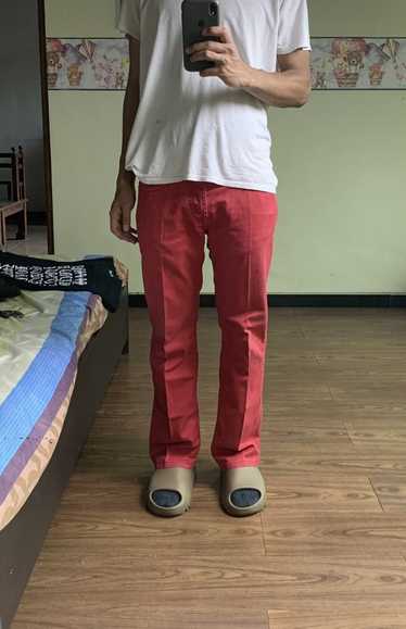 Prada Classic Fit Red Denim Jeans