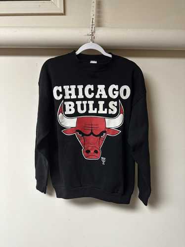 Vintage 90'S Chicago Bulls NBA L Logo Athletic Sweatshirt Gray Embroidered  Print