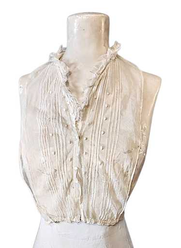 Vintage 1930s Ivory Net And Lace Trimmed Dickie, … - image 1
