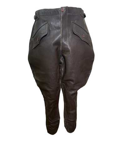 20s Rare Brown Leather Motorcycle Pants