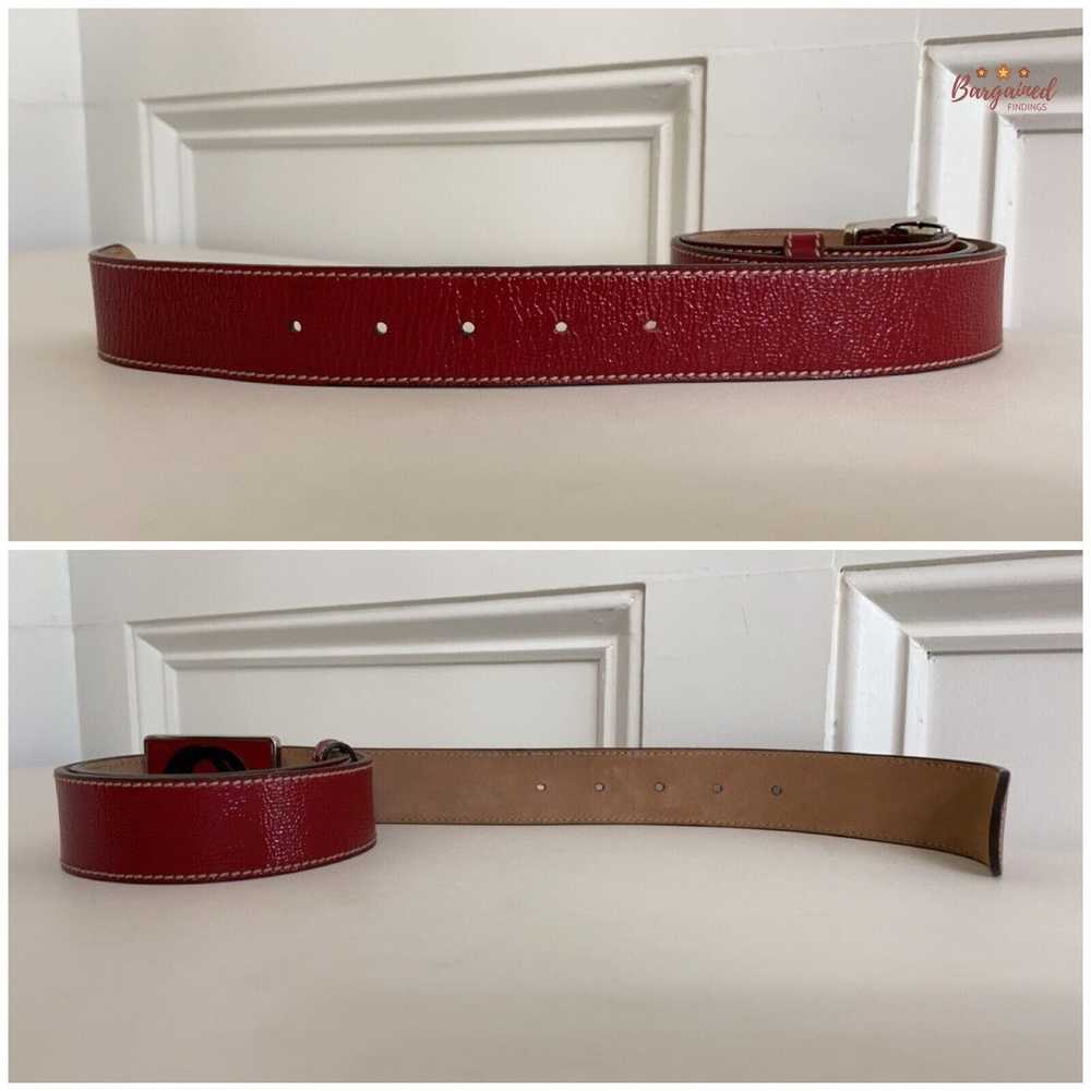 Gucci GUCCI Red Patent Leather Interlocking G Pla… - image 10