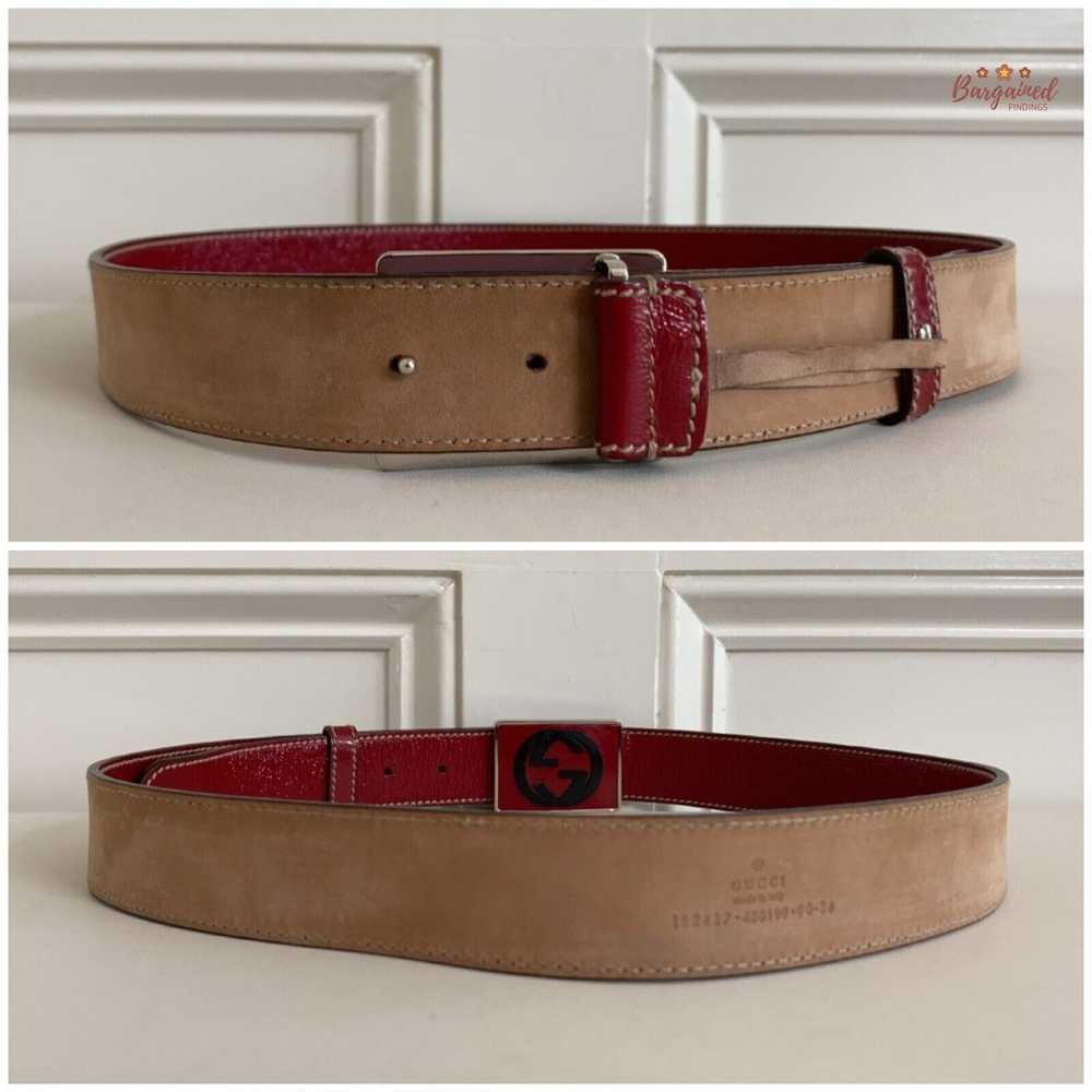 Gucci GUCCI Red Patent Leather Interlocking G Pla… - image 5