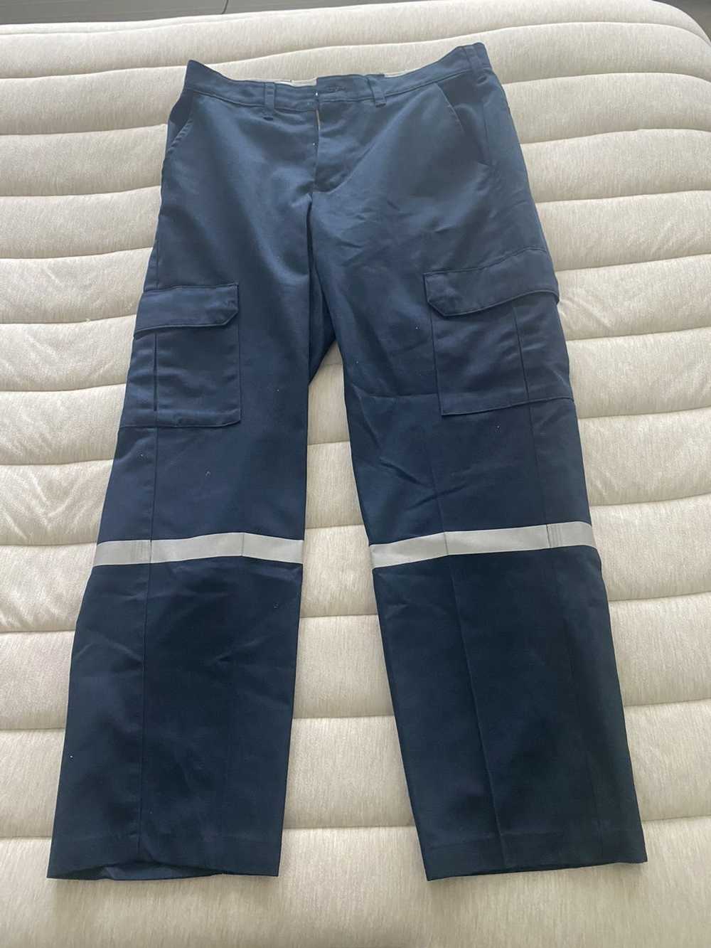 Thrifted Red Kap White Stripe Cargo Pants - image 1