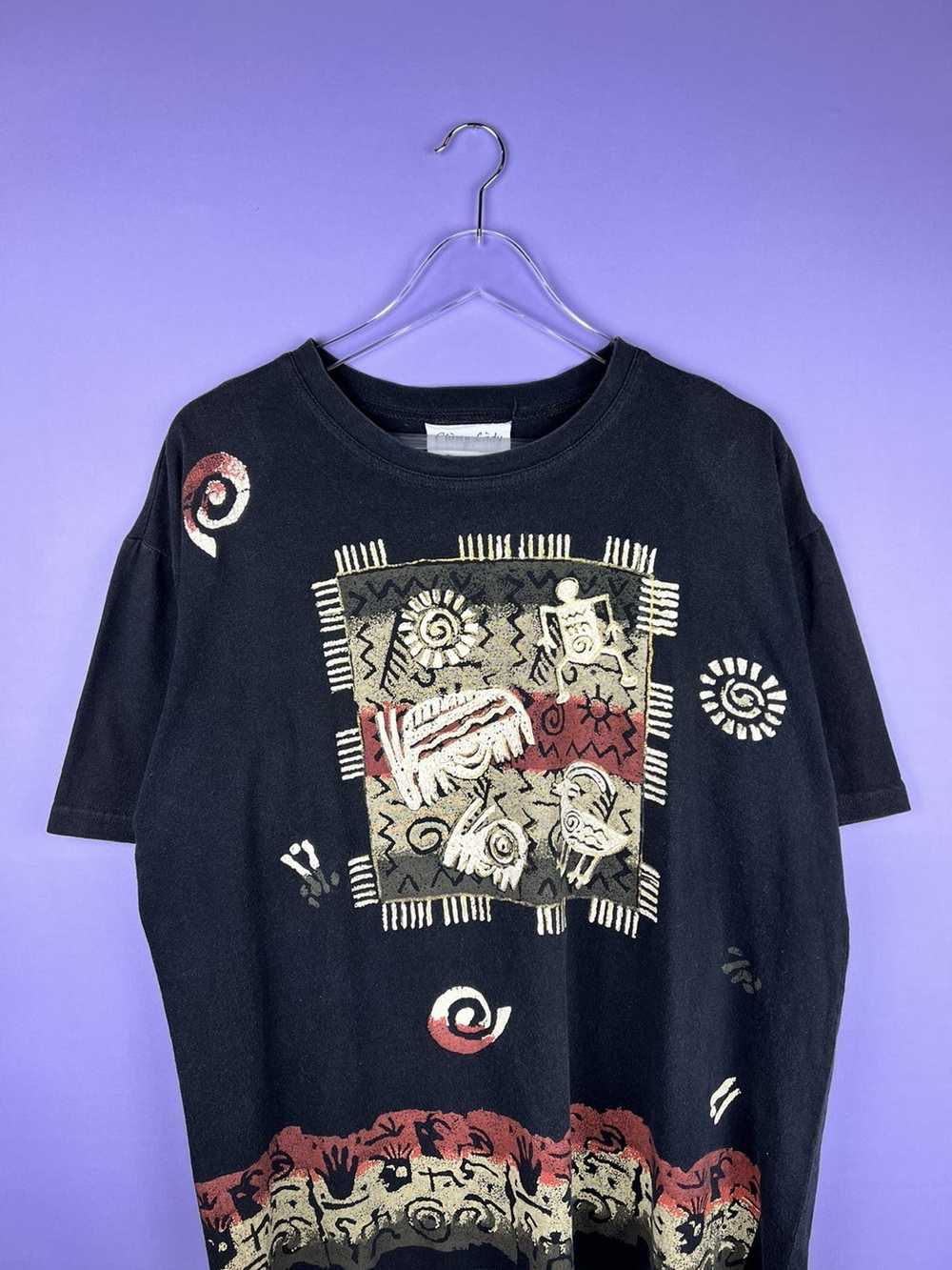 Streetwear × Vintage Vintage 90s Tribal Art Graph… - image 2