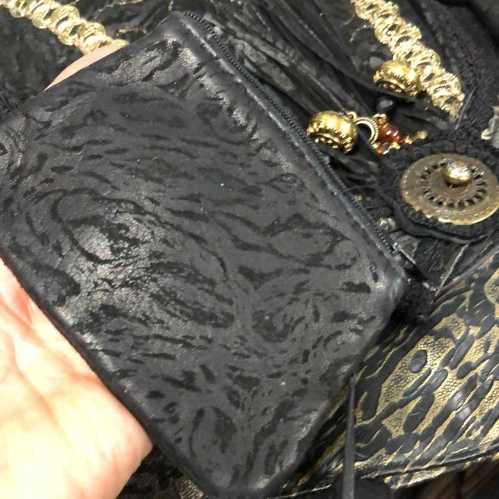 Vintage Viva Bags California BLACK gold Leather S… - image 6