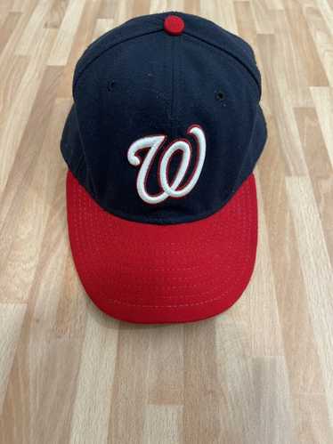Washington Nationals Hat Baseball Cap Fitted Large XL New Era Blue Vintage  DC