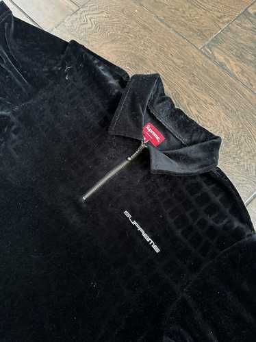 Supreme Supreme Croc Velour Zip Up Polo