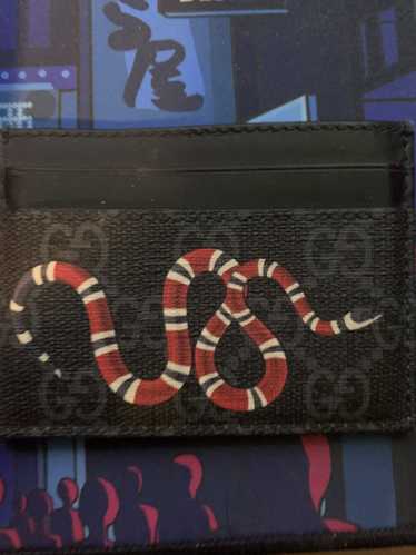 STEAL 👍 Gucci Black GG Monogram Supreme Kingsnake Snake Logo Flap
