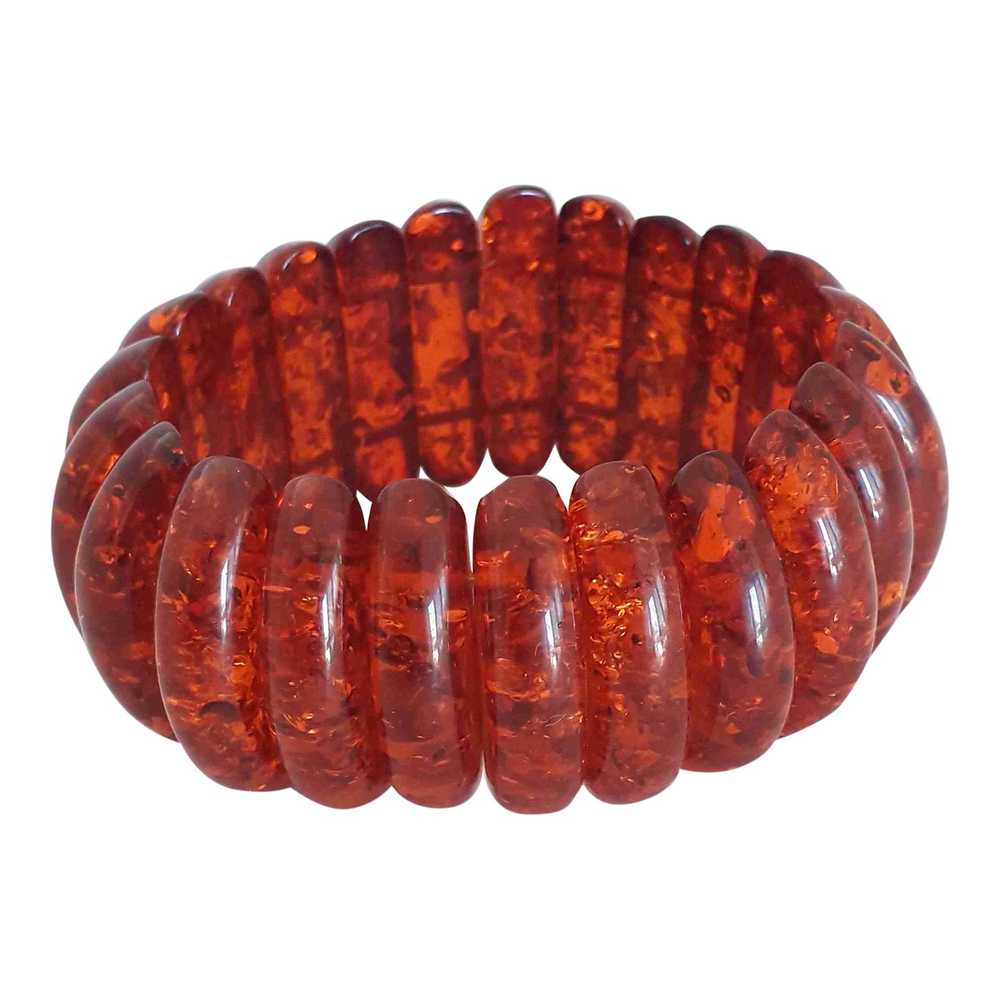 80's bangle - Oversized bracelet in resin from th… - image 1