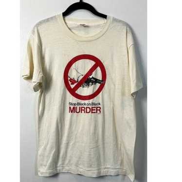 Vintage STOP BLACK ON BLACK MURDERS 1986 INTERCIT… - image 1