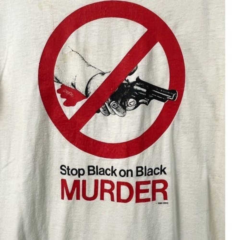 Vintage STOP BLACK ON BLACK MURDERS 1986 INTERCIT… - image 2