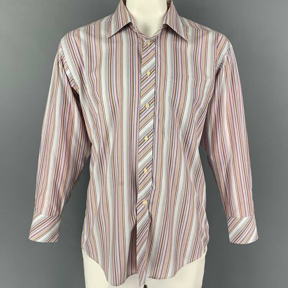 Ted Baker MultiColor Stripe Cotton Button Down Lo… - image 1