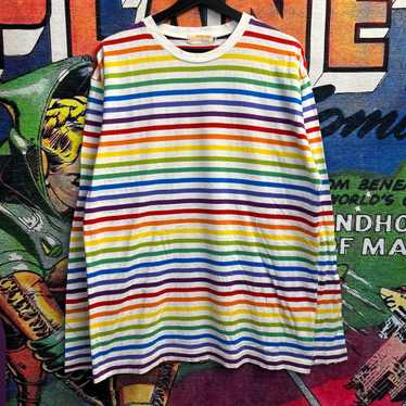 90s rainbow striped tshirt - Gem