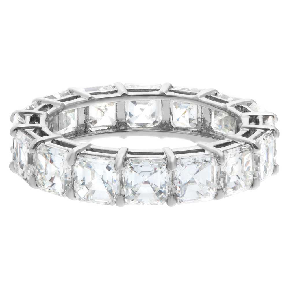 Diamond eternity band  asscher cut in platinum wi… - image 1