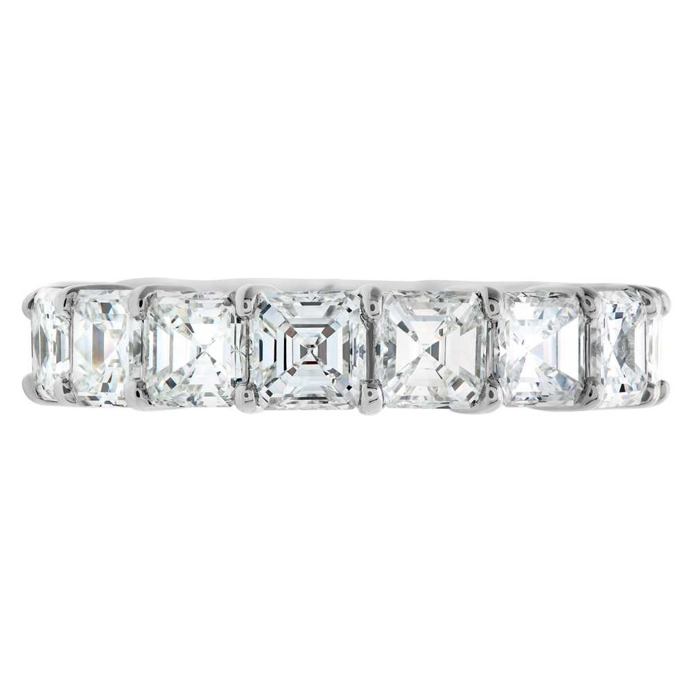 Diamond eternity band  asscher cut in platinum wi… - image 2