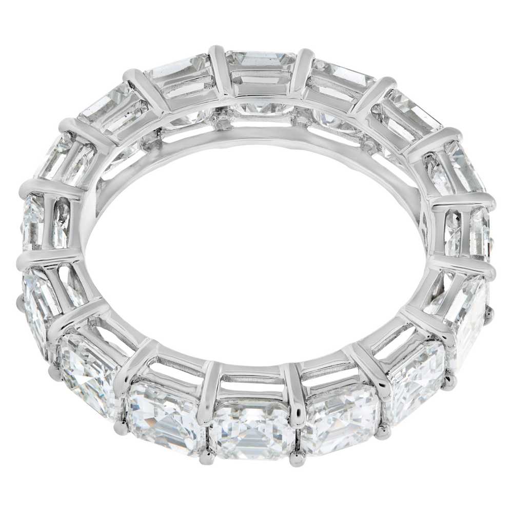 Diamond eternity band  asscher cut in platinum wi… - image 3