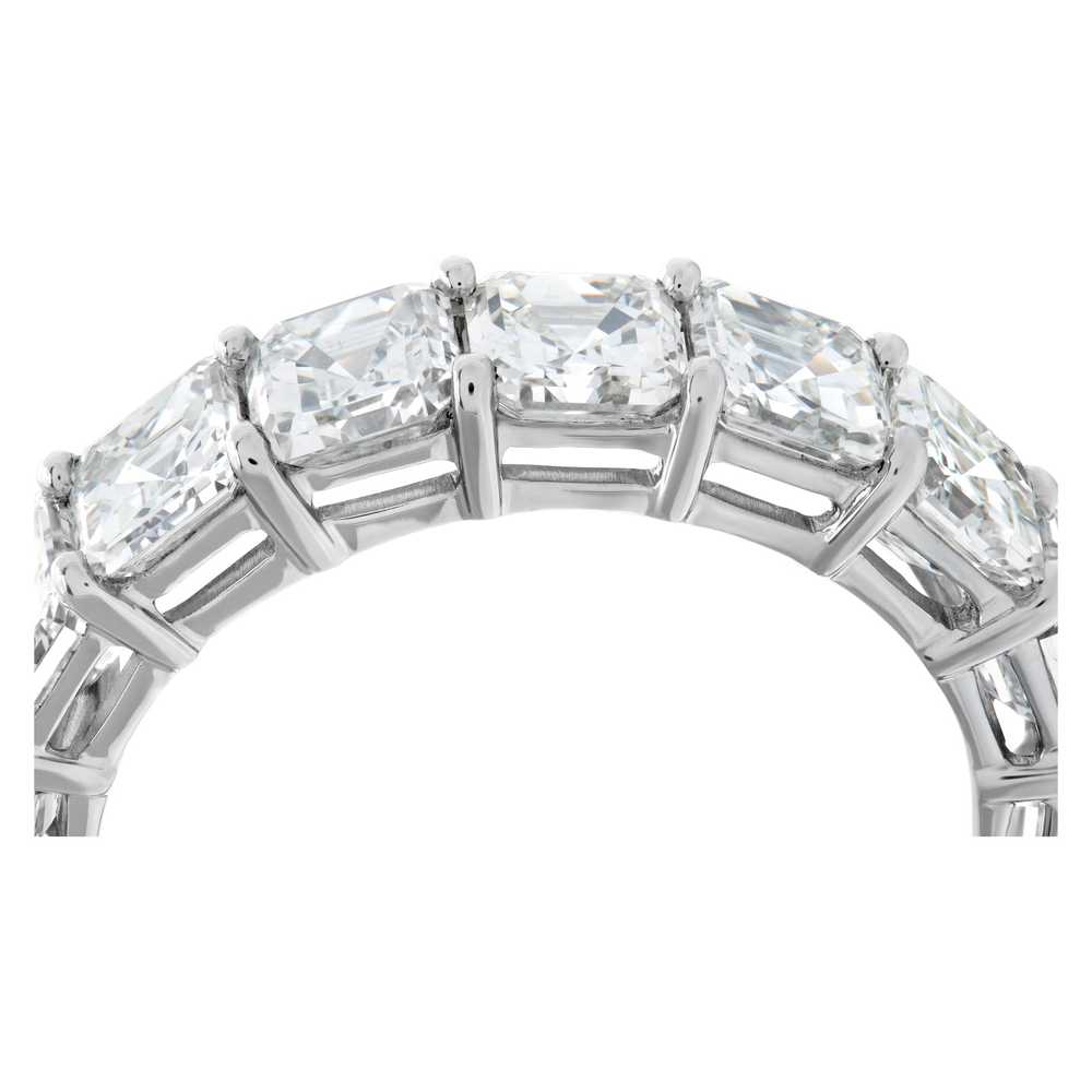 Diamond eternity band  asscher cut in platinum wi… - image 4