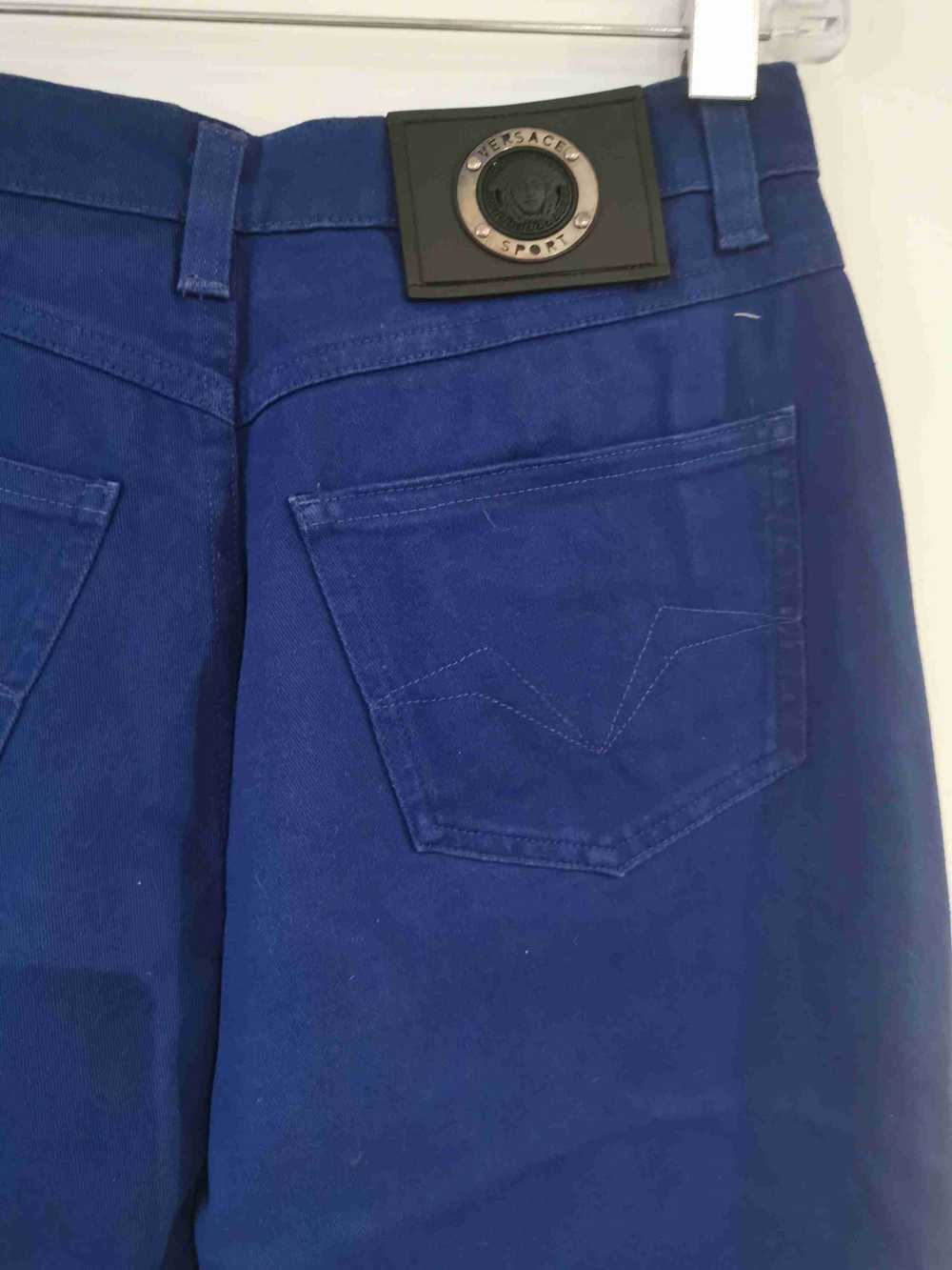 John Versace - Versace electric blue jeans high w… - image 3