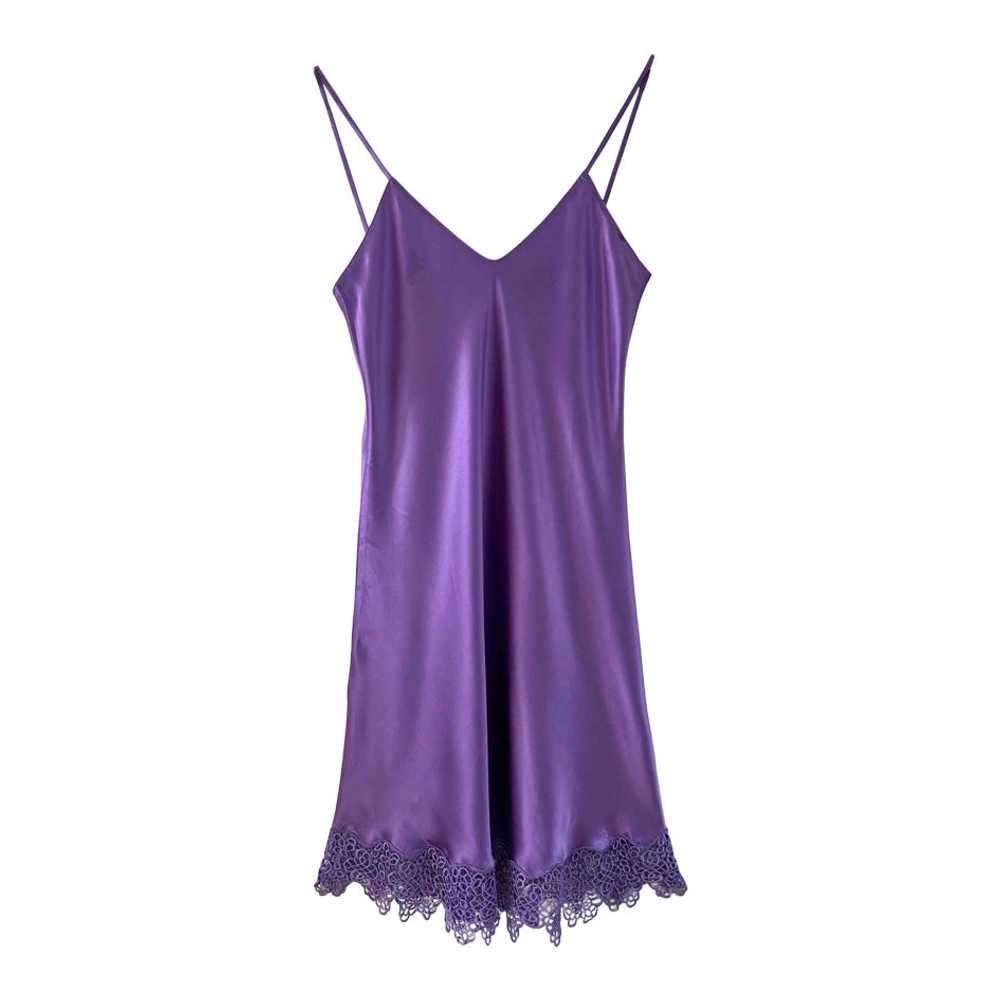 Silk nightie - Purple lilac silk satin nightie, t… - image 1