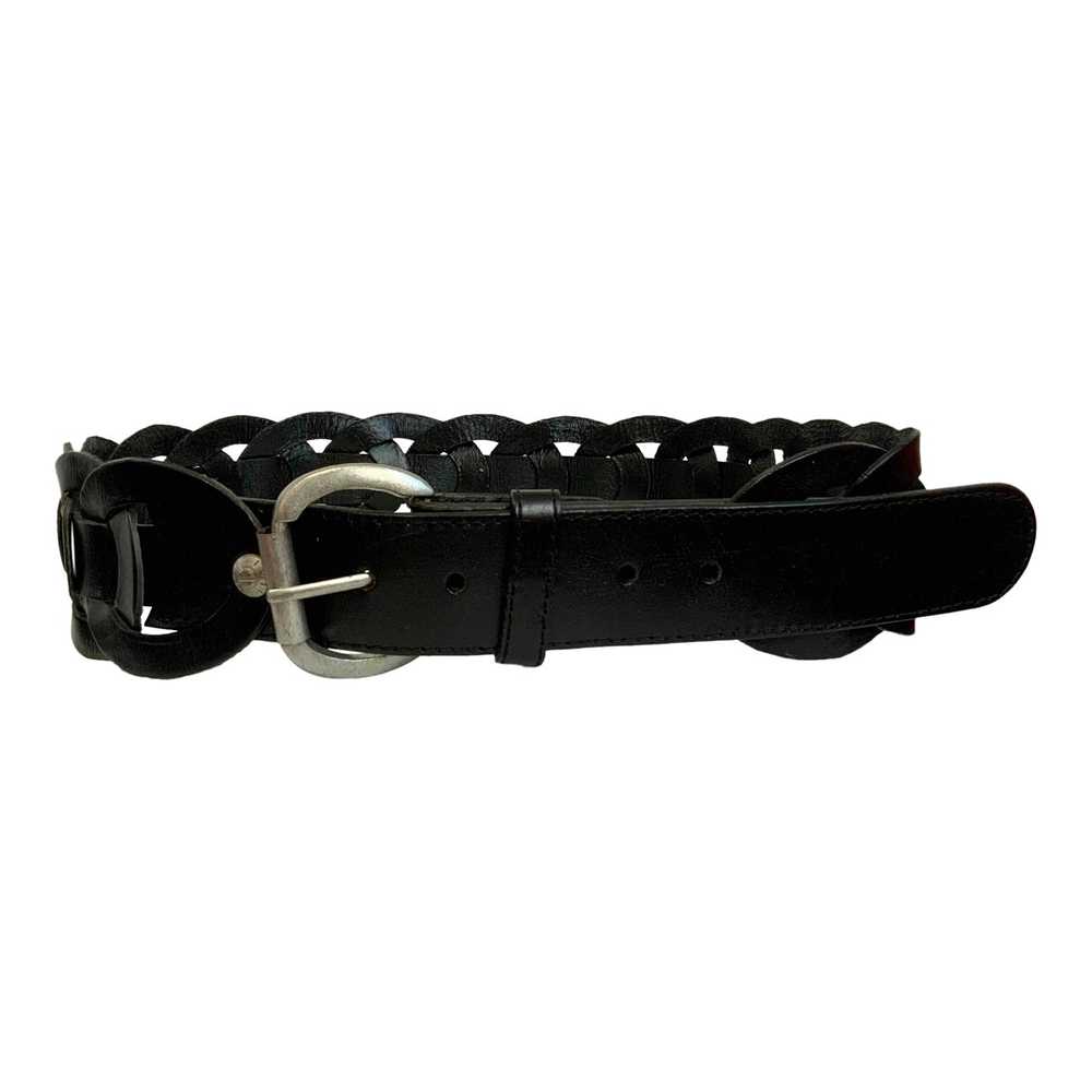 Leather belt - Black buffalo leather belt, brand … - image 1